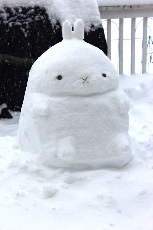 Снеговик из снега своими руками (75 фото)